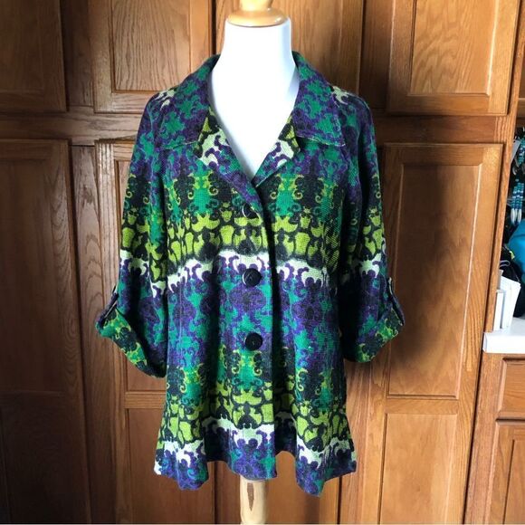 Anthropologie Luii V-Neck Buttons Boho Jacket - M - Picture 1 of 16
